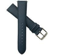 Jewellers Tools 10mm Genuine Buffalo Grain Leather Watch Strap Band Mens Ladies Padded SS Buckle Blue/Blue