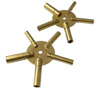 Jewellers Tools 2-10 & 3-11 CLOCK KEY SET : Winged Brass Spider Star Pair - Odd & Even (110)