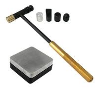 Jewellers Tools 2.5" Steel/Rubber Block & 6 Hammer Set : Precision Hammers Interchangeable Heads (495)