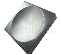 Jewellers Tools 4" STEEL DOMING BLOCK CONCAVE Solid Bench Block Anvil Concave Grooved 4" x 4" x 3/4" Tool