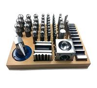 Jewellers Tools 56pc Jumbo Doming Set : Steel Block Swage Punch Set Made Of Steel Dapping Die (10880)