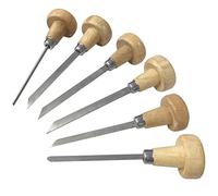 Jewellers Tools 6pcs Gravers with Wooden Handles : Engraver Tool Clock Set (160)