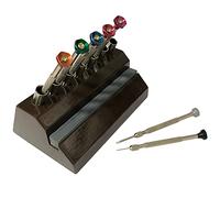 Jewellers Tools 7 Screwdriver Storage Stand (Sharpening Stone) : Wooden Base Watchmaker Tool (220)