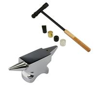 Jewellers Tools MIRROR ANVIL & 6 PART HAMMER : Finish Horn Anvil Steel Doming Dapping Set Tool (665)
