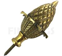 Jewellers Tools SMALL BRASS ACORN FINIAL ball spire grandfather clock 73mm high x 45mm wide