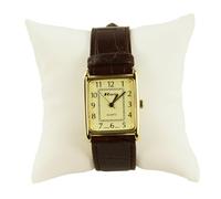 Jewellers Watch Bangle Bracelet Display Pillows Jewellery Cushion (White Leatherette, 4 x 4 Inch)
