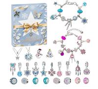 Jewellery Adventt Calendar - Countdown with Emotional Depth | Christmas Countdown Calendar | Charm Bracelet Making Kit | Holiday Set Suitable for Collectible Holiday Necklace Charm Decoration