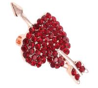 jewellery An Arrow Piercing The Boutonniere Pins Clothes Heart Breastpin Rhinestone Brooches Clothing Decor Brooch Pin for Back Red Zinc Alloy jewellery