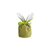 Jewellery Bags 10pcs Rabbit Ear Drawstring Bag Candy Chocolate Gift Bag Velvet Bag Candy Box(Green)