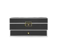 Jewellery Box Jewelry Box with Mirror and LED Lights Two Layers Jewelry Organizer Storage Case for Women Girls Display(Grn)