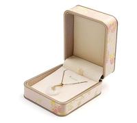 jewellery box Silk Embroidered Jewelry Box Set Velvet Lined Organizer With Gold Frame For Jadeite Rings Necklaces Bracelets travel(90 * 75 * 55mm)