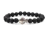 Jewellery Bracelet Natural Stone with Fish Pendant for Him and Her, Real Natural Stones Beads Bracelet 8 mm, Great Gift Idea Handmade - 19 cm Household faucets