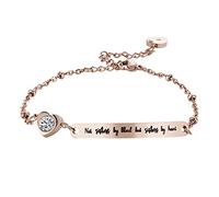 Jewellery Bracelet Not Sisters By Blood But Sisters By Heart Bracelets Jewelry Best Bracelet Bangle Friend Jewelry Friendship Gift Bracelets For Teenage Girls (Rose Gold, One Size)