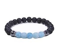 Jewellery Bracelets 8 mm Lava Stone Onyx Delicate Elegant for Him and Her, Chakra Bracelet, Handmade - 16.7 cm Household faucets