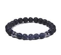 Jewellery Bracelets 8 mm Lava Stone Onyx Delicate Elegant for Him and Her, Chakra Bracelet, Handmade - 16.7 cm Household faucets
