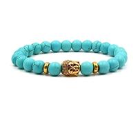 Jewellery Bracelets 8 mm Natural Stone with Buddha Owl Pendant for Him and Her, Pearl Bracelet, Great Gift for Women - 19 cm Household faucets