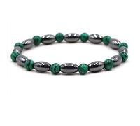 Jewellery Bracelets Delicate Elegant for Him and Her, Natural Stone Stretch Beads Bracelets 6 mm, Pair Gift for Women and Men - 19 cm