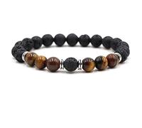 Jewellery Bracelets for Him and Her, Natural Stone Premium Bracelet for Couples, 8 mm, Great Gift Idea, Handmade - 19 cm