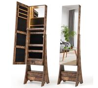 Jewellery Cabinet 3-colour Lighted Jewelry Organizer With 4 Drawers