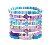 Jewellery Cabinet with Mirror in Full Length Preppy Bracelets Set Colourful Heart Star Polymer Beaded Pearl Clay Stackable Charm Kidcore Aesthetic Summer Beach Layering Bracelets Bracelet Cord Made of