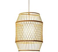 jewellery Chandelier Ceiling Creative Natural Art Weave Japanese-Style Chinese Cylindrical Bird Cage Lantern Ambient Pendant 11.8 Inch for Living Room Bedroom Dining Room,Hanging Light