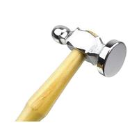 Jewellery Chasing Hammer with 25mm Flat Face, Wooden Handle, Silversmith Repousse Hobby Tool