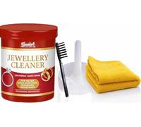 Jewellery Cleaner - Silver & Gold Jewellery - 145ml Liquid Cleaning Solution with Basket, Brush & Polishing Cloth - Jewellery Cleaning Kit for Rings, Earrings & Watches - Silver Jewellery Cleaner