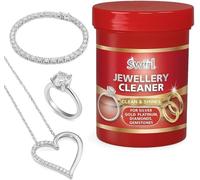 Jewellery Cleaner Solution Liquid 145ml - Cleaning Fluid for Gold Silver Platinum Diamonds Gemstones - Deep Clean Earrings Rings Watches & Costume Jewellery - Removes Dirt Oils Grime, Safe & Effective