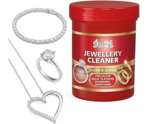 Jewellery Cleaner Solution Liquid 145ml - Cleaning Fluid for Gold Silver Platinum Diamonds Gemstones - Deep Clean Earrings Rings Watches & Costume Jewellery - Removes Dirt Oils Grime, Safe & Effective