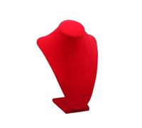 Jewellery Display Stand Necklace Display Bust Model Red Shining Pendant Holder Stand Exhibitions Salon(L)