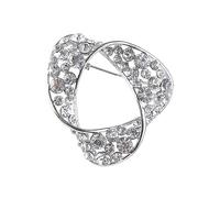 jewellery Fashionable Women's Vintage Brooches Scarf Pins Rhinestone Inlay Stylish Jewelry Brooch for Lady Girl Silver Party Accessory jewellery