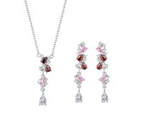 jewellery geometric pendant necklace and earring sets for women -minimalism s925 dangle earrings jewellery set,fine wedding jewelry accessories jewelry