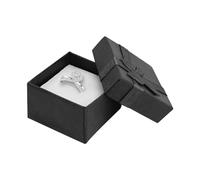 Jewellery Gift Boxes With Bow Knot and Lids for Rings, Earrings, and Presents - Small Kraft Jewelry Boxes for Gifting (Black)