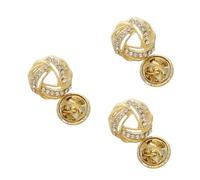 jewellery Gold Hoop Lapel Ring Tie Clutch Costume French Silky Bow Ornaments Pin Backs Pearl Brooch Snap l Pins Scarf Buckle Brooches Metal Golden jewellery
