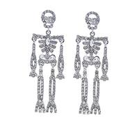 jewellery Goth Locket Trendy Of The Lid Gothic Dangle Screw on Earring Backs Skeleton Earrings for Women en Alloy jewellery