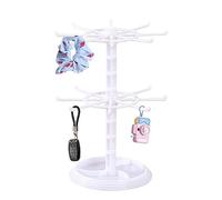 Jewellery Holder 2 Tier Rotating Jewelry Display Stand, Necklace Holder Jewelry Tree Bracelet Stand Display Organizer for Necklaces Bracelets Earrings Hanging Organiser Tower Rack Storage for Necklace