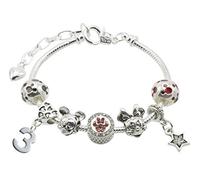 Jewellery Hut 'Mickey & Minnie Mouse' Children's Birthday Bracelet for Girls with Gift Box - Ages Available 1-11 (3rd Birthday)