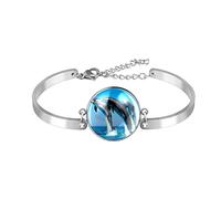 Jewellery,Ladies Love Bracelets Gifts For Her Women Wife Mum Sunset Dolphins Flying