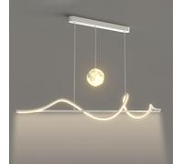 jewellery lamp Modern Chandelier LED Pendant Light Ceiling Fixture Linear Wave Hanging Lamp Nordic Pendant Lights Kitchen Island Lighting Fixture Dining Table Suspension Lamps 3 Color Mode