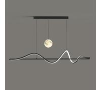 jewellery lamp Modern Chandelier LED Pendant Light Ceiling Fixture Linear Wave Hanging Lamp Nordic Pendant Lights Kitchen Island Lighting Fixture Dining Table Suspension Lamps 3 Color Mode