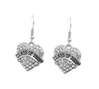 jewellery Lettering Pearl Rose Post for Women Love Heart Shape Earring Hoop Earrings Beaded Charms White Rhinestones jewellery