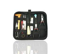 Jewellery Making Tool Kit, 14 Pieces Jewellery Repair Tools Case with Pliers, Cutter, Scissors, Ruler for Earring, Beading and Necklace DIY, Crafting, Fixing, Cleaning