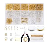 Jewellery Pliers Set Alloy Accessories Jewelry Findings Set Making Tools Copper Wire Open Jump Rings Earring Hook Supplies Kit(Color18)