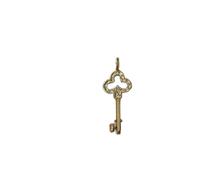 Jewellery Sets,925 Pavé Crystal Vintage Key 14K Plating Necklace Women Light Temperament Dress Jewelry Gift