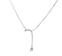 Jewellery Sets,Exquisite 925 Water Drop Tassel Necklace Female Light /