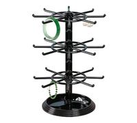 Jewellery Stand - 3-Tier Rotating Necklace Stand, Multilayer for Earrings, Rings, Bracelets, Bangles, Watches, Sturdy PP Jewellery Stand, Rotating Display Holder F