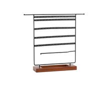 Jewellery Stand 4 Tiers Jewelry Display Rack Earrings Organizer Jewelry Hooks Rectangle Desktop Jewelry Stand Bangle Watch Ear Stud(3PCS Orange)