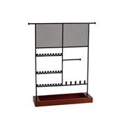 Jewellery Stand 4 Tiers Jewelry Display Rack Earrings Organizer Jewelry Hooks Rectangle Desktop Jewelry Stand Bangle Watch Ear Stud(3PCS Blue)