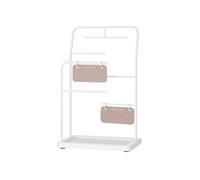 Jewellery Stand with 6 Hanging Rods, Cloud White