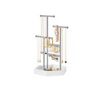 Jewellery Stand with a Bottom Tray, Dove Grey + Cloud White